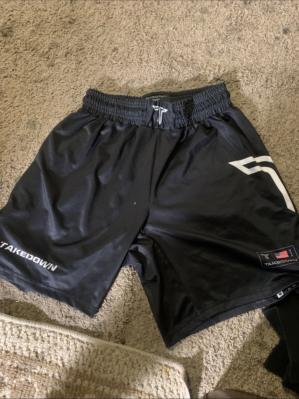 Men’s Black Athletic Shorts MMA Boxing Grappling Competition